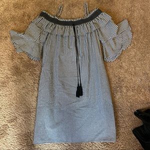 Black and white plaid dress